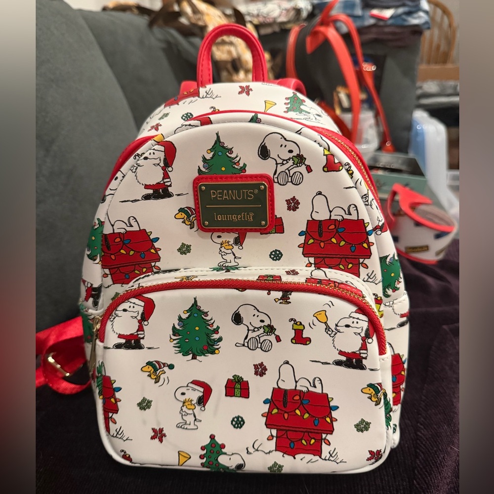 Peanuts Loungefly Snoopy Christmas Backpack